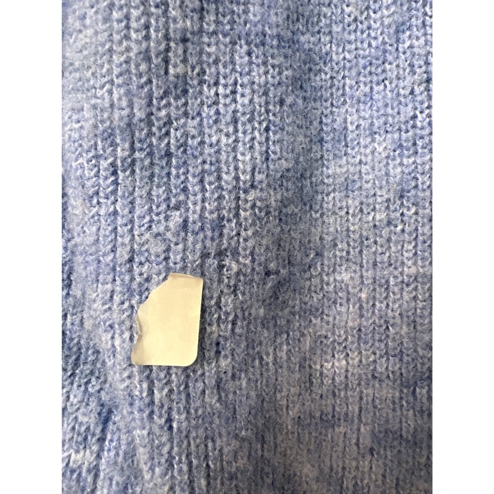 Central Park West Womens Light Blue Ribbed Knit Polo Collar Button Cardigan M - Picture 4 of 7